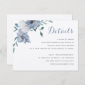 水彩モノグラムクレストの結婚式詳細 エンクロージャーカード (正面/裏面)