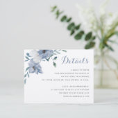 水彩モノグラムクレストの結婚式詳細 エンクロージャーカード (スタンド正面)