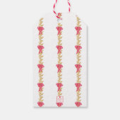 水彩モノグラムストッキング パーソナライズされた ギフトタグ (裏面)