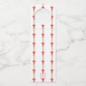 水彩モノグラムストッキング パーソナライズされた ボトルネックタグ (裏面)