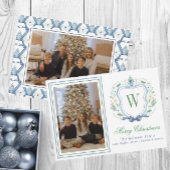 水彩モノグラムチノワセリージャクレストフォト シーズンカード