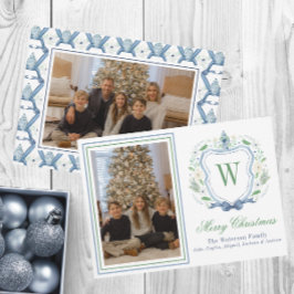 水彩モノグラムチノワセリージャクレストフォト シーズンカード