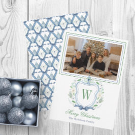 水彩モノグラムチノワセリージャクレストフォト シーズンカード