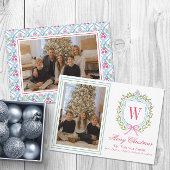 水彩モノグラムチノワセリージャクレストフォト シーズンカード