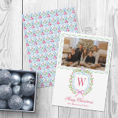 水彩モノグラムチノワセリージャクレストフォト シーズンカード