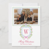 水彩モノグラムチノワセリージャクレストフォト シーズンカード (正面)