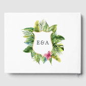 水彩モノグラムトロピカルサマービーチ結婚式 ゲストブック (裏面)