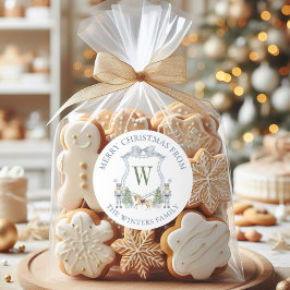 水彩モノグラムナツクラッカークレスト ラウンドシール