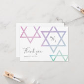 水彩モノグラムバルミツワーありがとう カード (正面/裏面インサイチュ)