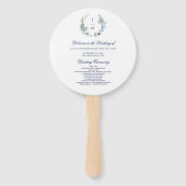 水彩モノグラムフローラシンプルリース結婚ズ ハンドファン (正面)