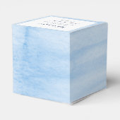 水彩モノグラムフローラリースブルー結婚ズ フェイバーボックス (裏面サイド)