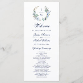 水彩モノグラムフローラ結婚リース プログラム