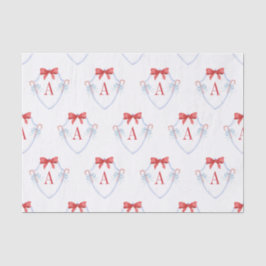 水彩モノグラムボウキャンディーケーンクレスト 薄葉紙