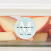 水彩モノグラム名 ラベル (貼付)