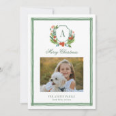 水彩モノグラム家紋クリスマス シーズンカード (正面)