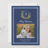 水彩モノグラム家紋クリスマス シーズンカード (正面)