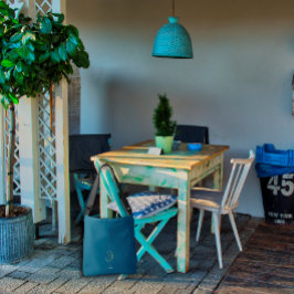 水彩モノグラム文字Dナースダークブルー クロスボディバッグ