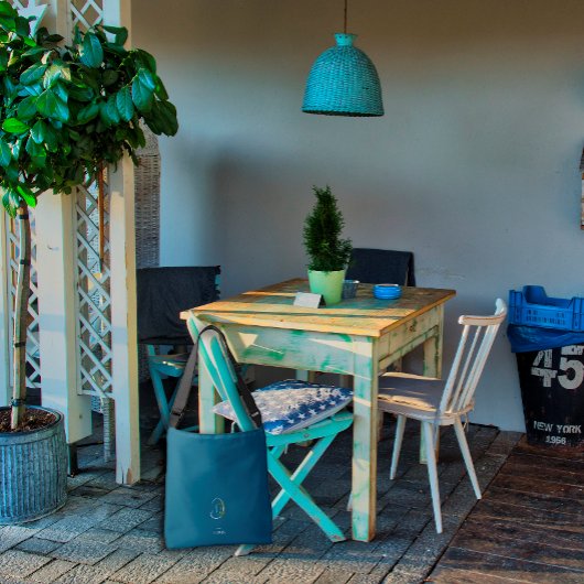 水彩モノグラム文字Dナースダークブルー クロスボディバッグ