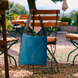 水彩モノグラム文字Gナースダークブルー クロスボディバッグ