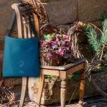 水彩モノグラム文字Pナースダークブルー