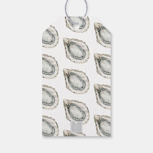 水彩モノグラム沿岸牡蠣 ギフトタグ (裏面)