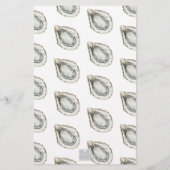 水彩モノグラム沿岸牡蠣 便箋 (裏面)