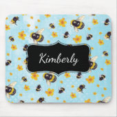 水彩モノグラム(昆虫)マルハナバチ マウスパッド (正面)