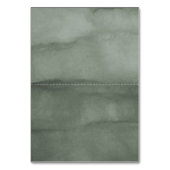 水彩モミの木の冬の結婚式のテーブル番号 テーブルナンバー (裏面)