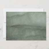 水彩モミの木の冬の結婚式 セーブザデート (裏面)