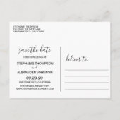 水彩モミの木の冬の結婚式 案内ポストカード (裏面)