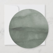 水彩モミの木の冬、クリスマスパーティー 招待状 (裏面)