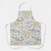 水彩モミの枝 エプロン (正面)