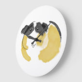 水彩モルモット ラージ壁時計 (傾斜)