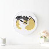 水彩モルモット ラージ壁時計 (ホーム)