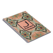 水彩モロッコピンクフローラ パーソナライズされた ノートブック (右側)