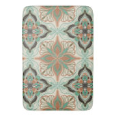 水彩モロッコフローラタイル バスマット (正面縦)