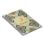 水彩モロッコフローラミントパーソナライズされた ノートブック (右側)