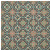 水彩モロッコブラウンフローラタイル ファブリック (見本)