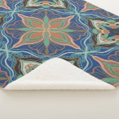 水彩モロッコマラケシュフローラタイル シェルパブランケット (3/4)