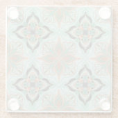 水彩モロッコヴィンテージフローラタイルコースター ガラスコースター (裏面)