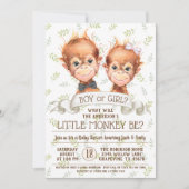 水彩モンキージェンダーリビール 招待状 (正面)