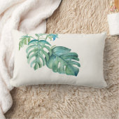 水彩モンスターリーフランバーピロー ランバークッション (ブランケット)