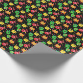 水彩モンスター：かわいいシームレスパターン ラッピングペーパー (角)