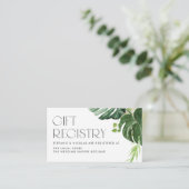 水彩モンステラトロピカル結婚ズレジストリ エンクロージャーカード (スタンド正面)