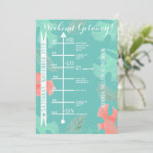 水彩モンステラ独身最後の週末旅行 招待状 (スタンド正面)