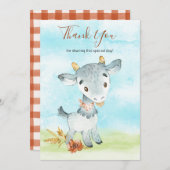 水彩ヤギ農場 サンキューカード (正面/裏面)