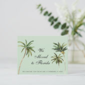 水彩ヤシの木が熱帯でフロリダに移動 案内ポストカード (スタンド正面)