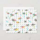 水彩ヤシの木2 ポストカード (正面/裏面)