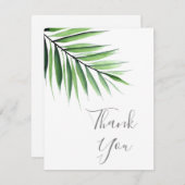 水彩ヤシ サンキューカード (正面/裏面)