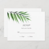 水彩ヤシ 出欠カード (正面/裏面)